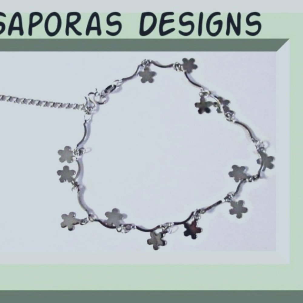 18KRP Flower Design Anklet